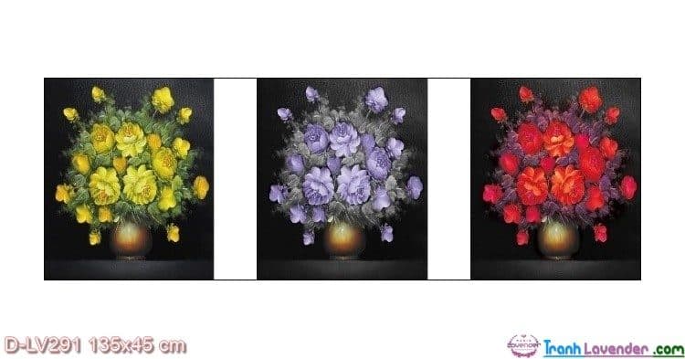 Tranh đính đá Biến tấu sắc hoa LV291 Lavender 135x45