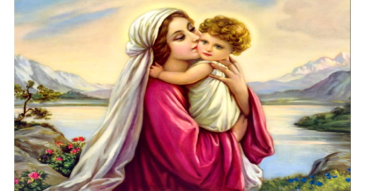 Tranh đính đá Tình yêu đức mẹ Maria