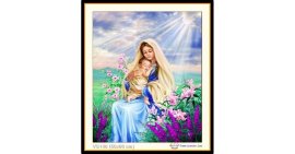 Tranh Đính Đá Đức Mẹ Maria Bồng Con (Khổ Nhỏ) ✓50X60 Cm -️ Vs146 - Tranh  Venus