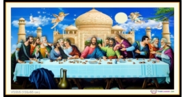 Tranh đính đá Bữa tiệc ly- Bữa ăn tối cuối cùng của Chúa (khổ lớn) ✅130x65 cm -️ VS505