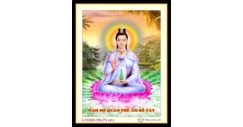 [T-LV3389] Tranh thêu chữ thập Phật Bà Quan Âm khổ nhỏ (50x70 cm)