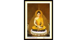 [T-LV3398] Tranh thêu chữ thập Đức Phật Thích Ca Mâu Ni khổ nhỏ (43x59 cm)