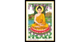 [T-LV3491] Tranh thêu chữ thập Phật Tổ - Thích Ca Mâu Ni khổ nhỏ (40x50 cm)