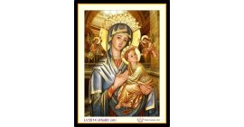 [T-LV3514] Tranh thêu chữ thập Đức Mẹ Maria khổ nhỏ (45x60 cm)